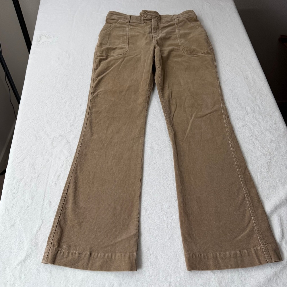 Motherhood Maternity Corduroy Pants Womens Small Tan Good Flare Leg 95506-25